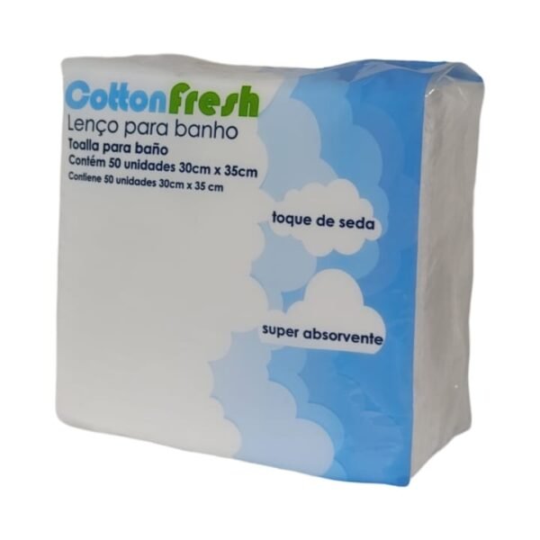 Lenço para Banho – 50 Unidades (30cm x 35cm) | Toque de Seda | Super Absorvente