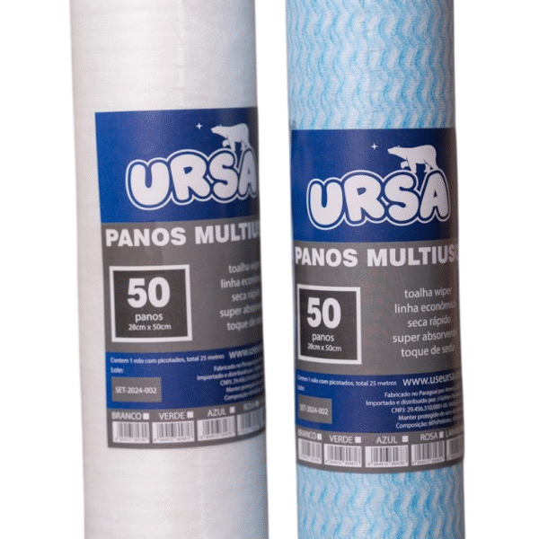 Panos Multiuso 50 Unidades – 20cm x 50cm | Toque de Seda, Super Absorvente e Secagem Rápida